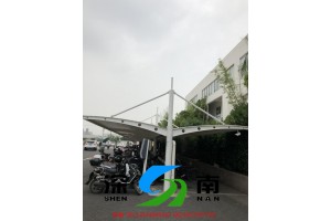 上海膜结构车棚厂家 自行车车棚造价 充电桩车棚安装