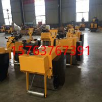 邊工作邊灑水手推式小碾子 輕型震動式軋道機 單輪軋道機