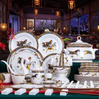 国庆节礼品餐具订做 国庆礼品陶瓷餐具批发定制