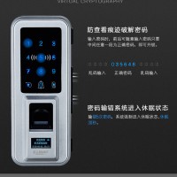 广东玻璃门智能指纹锁 密码锁 免开孔指纹锁厂家