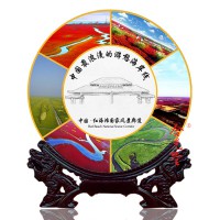 旅游纪念品定制茶杯厂家 旅游茶杯印字纪念盘