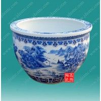 供应陶瓷大缸 手绘青花陶瓷缸 1.2米直径陶瓷大缸
