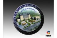 西湖旅游紀(jì)念盤40公分定做 陶瓷賞盤16寸加字定做