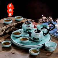 景德镇陶瓷茶具批发 厂家定制陶瓷茶具