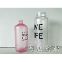 粤展化妆品瓶喷油,100ML透明瓶喷磨砂油加工
