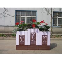 郑州塑木花箱，河南商业街塑木花箱，河南户外塑木花箱
