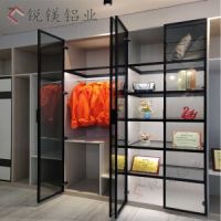 供應全鋁床頭柜鋁型材 全鋁鞋柜鋁型材 成品定制全鋁合金博古架