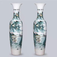 2.2米陶瓷大花瓶定制价格，景德镇落地大花瓶图片