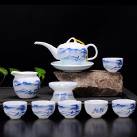 高档礼品茶具套装，手绘功夫陶瓷茶具定制