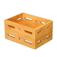 无盖竹木收纳盒折叠竹木盒