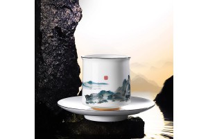 旅游景区宣传礼品茶杯定制 旅游纪念茶杯套装