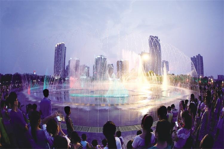 星沙通程广场音乐喷泉、生态公园喷泉维修启动