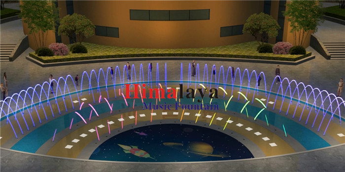 长沙喜马拉雅喷泉喜签小巨蛋互动喷泉项目
