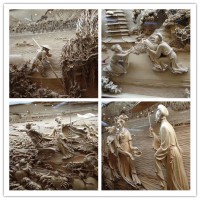 上海室内景观立体人物浮雕 旅游区古风景雕塑设计制作