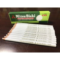 日本三菱7600手撕卷纸蜡笔油性拉线蜡笔工业标记记号笔12色