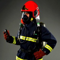 MSA梅思安F1XF红色防爆手电款欧式消防救援头盔