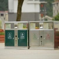 獻縣瑞達戶外不銹鋼分類垃圾箱廠家定制