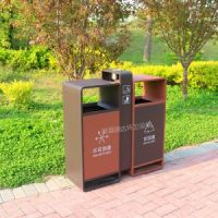 獻(xiàn)縣瑞達(dá)戶外烤漆雙色分類果皮箱