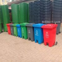 戶外分類腳踏塑料掛車垃圾桶廠家定制批發(fā)